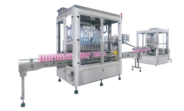 مکمل خودکار مائع صابن ڈٹرجنٹ شیمپو بھرنے والی مشین۔